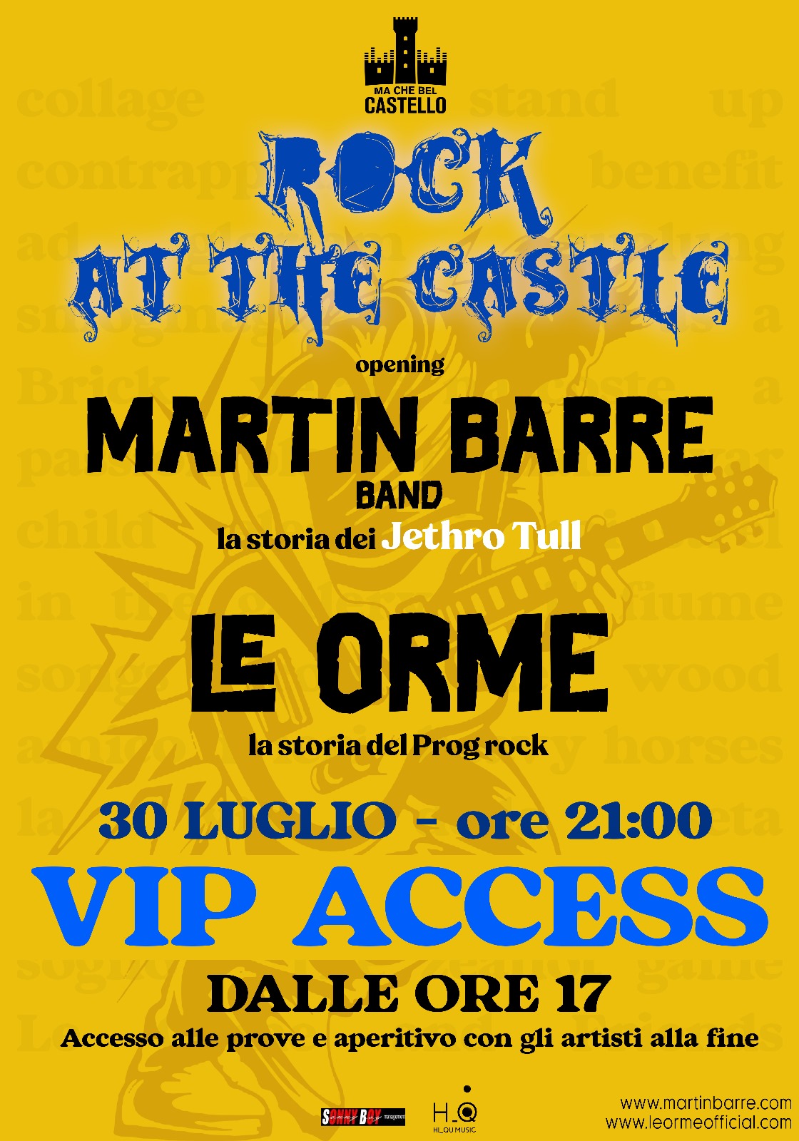 ℝ𝕆ℂ𝕂 𝔸𝕋 𝕋ℍ𝔼 ℂ𝔸𝕊𝕋𝕃𝔼 – VIP ACCES PASS + CD + Maglietta – Limieted Edition